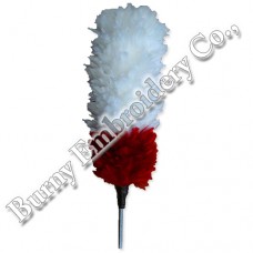 White Red Plume Feather